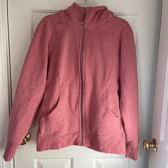 Lululemon Full-Zip Hoodie Heathered Brier Rose EUC! size 12 - Picture 2 of 5